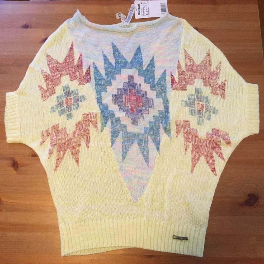 Desigual Knit Batwing Dolman Sleeve Blouse SM